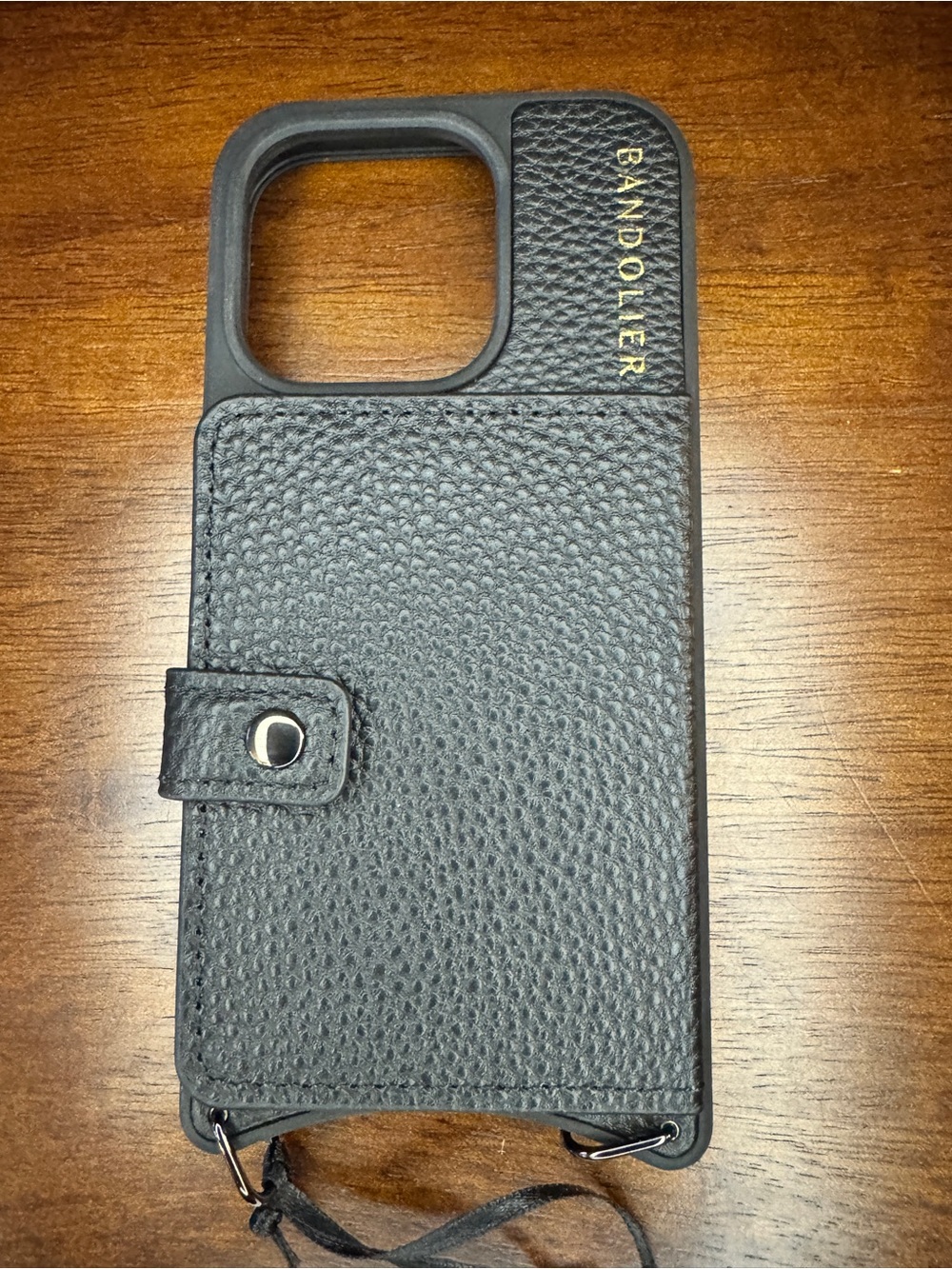 NWT- Bandolier Mila iPhone 15 Pro MAGSAFE CROSSBODY PHONE CASE IN BLACK/PEWTER